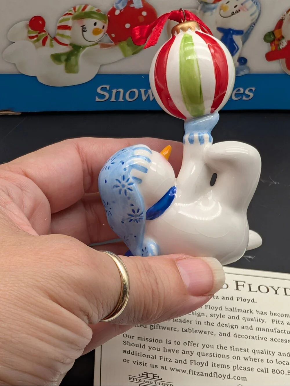 Fitz and Floyd Snow Buddies Tumblers Full Set of 3 Snowmen Christmas Winter